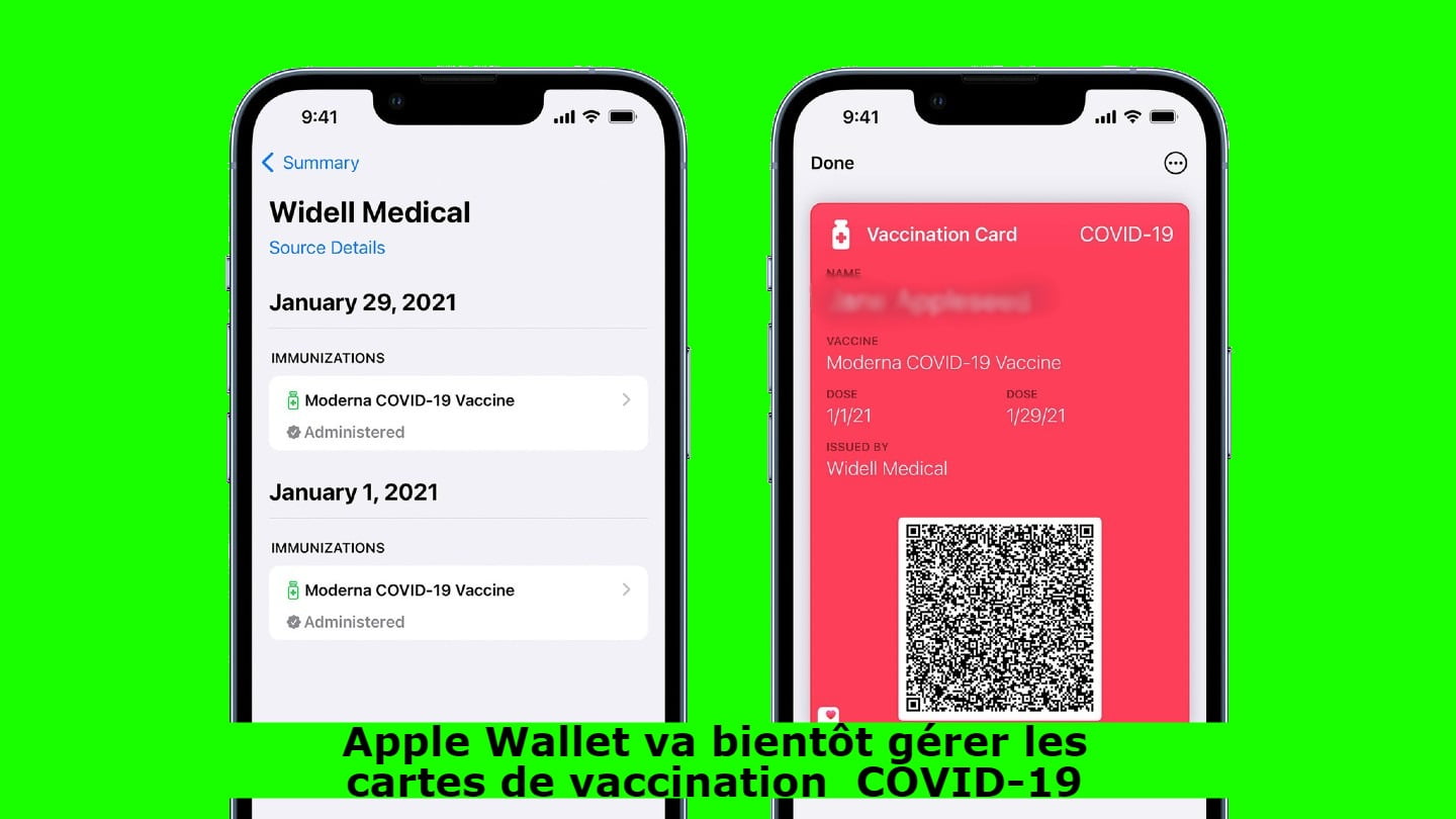 Apple Wallet va bientôt gérer les cartes de vaccination COVID-19