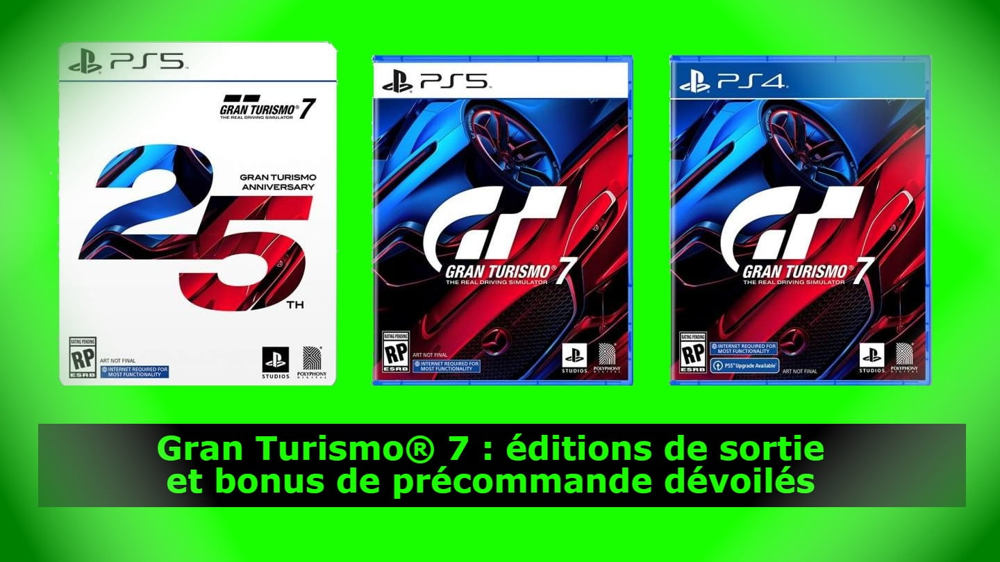 Gran Turismo® 7 : éditions de sortie et bonus de précommande dévoilés