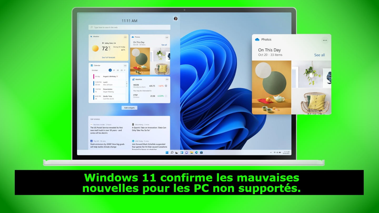 Windows 11 confirme les mauvaises nouvelles pour les PC non supportés.
