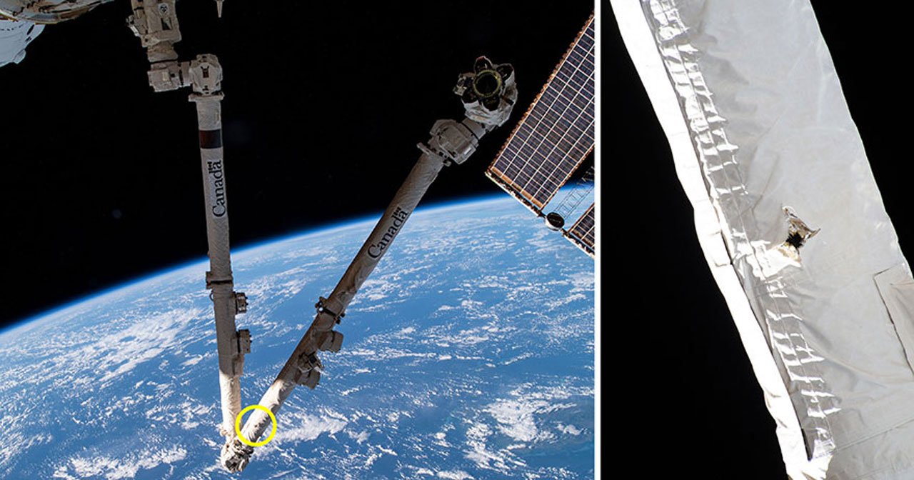 Canadarm2, bras robotique de l'ISS, survit à l'impact avec un débris orbital