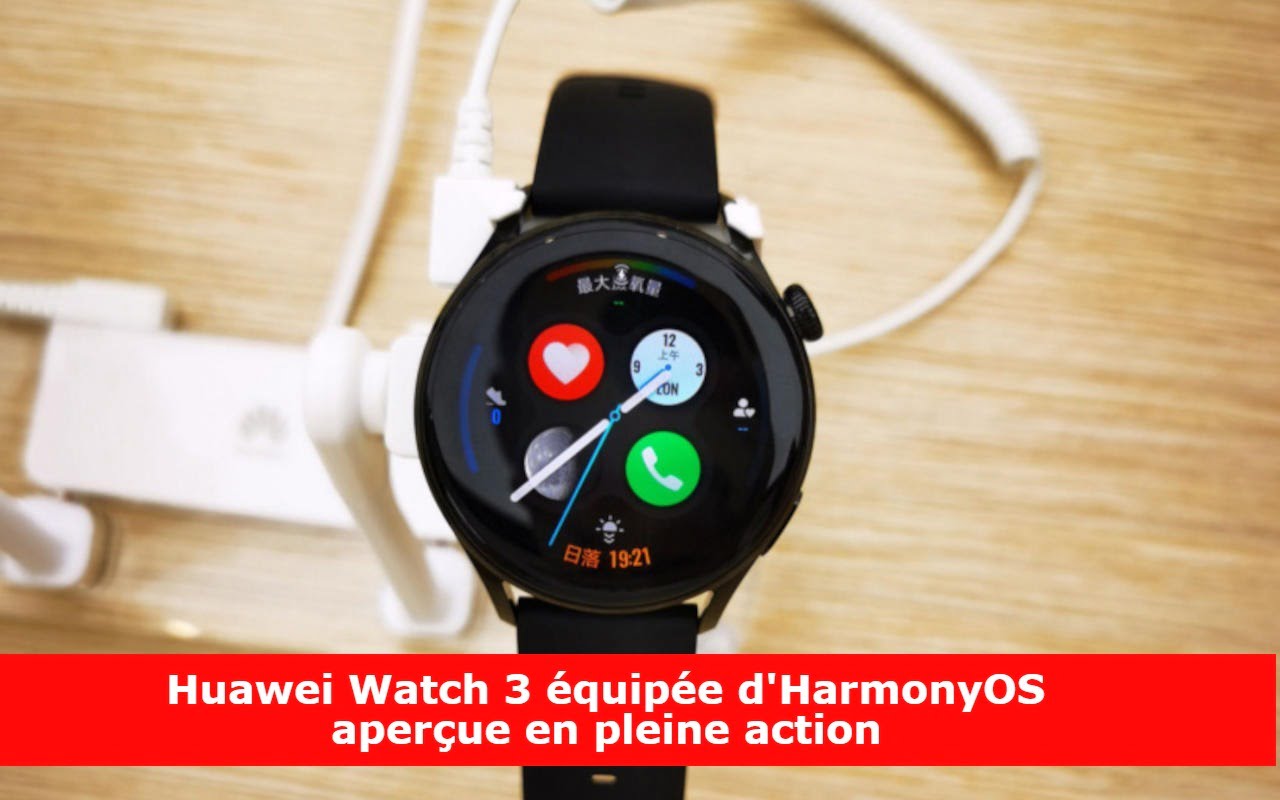 Huawei Watch 3 équipée d'HarmonyOS aperçue en pleine action