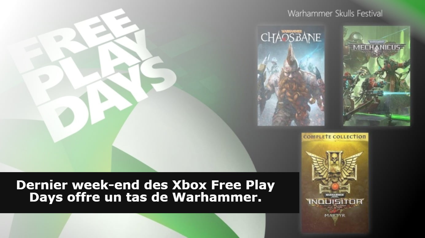 Dernier week-end des Xbox Free Play Days offre un tas de Warhammer.