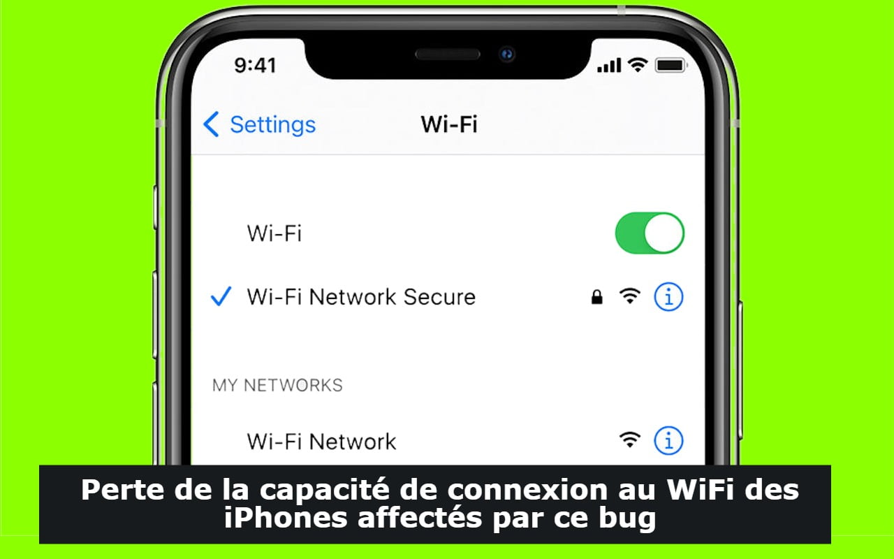 Perte de la capacité de connexion au WiFi des iPhones affectés par ce bug