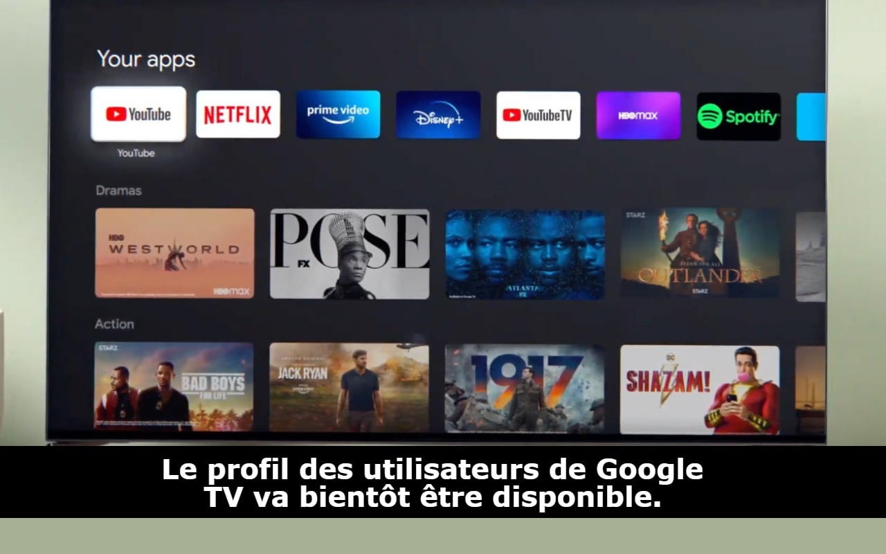 Le profil des utilisateurs de Google TV va bientôt être disponible.