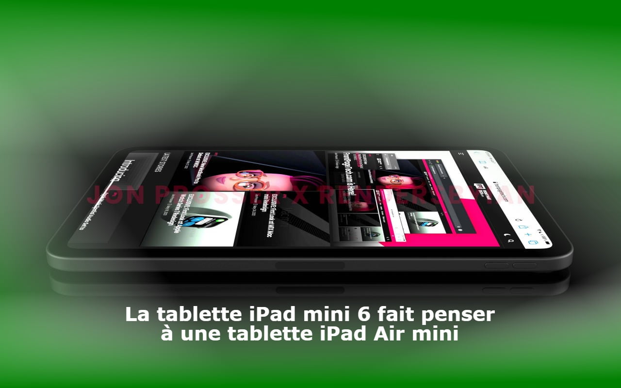 La tablette iPad mini 6 fait penser à une tablette iPad Air mini