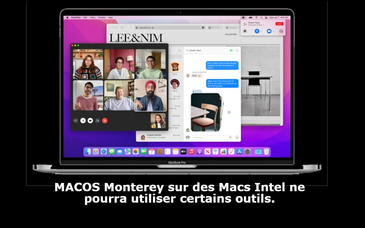 MACOS Monterey sur des Macs Intel ne pourra utiliser certains outils.