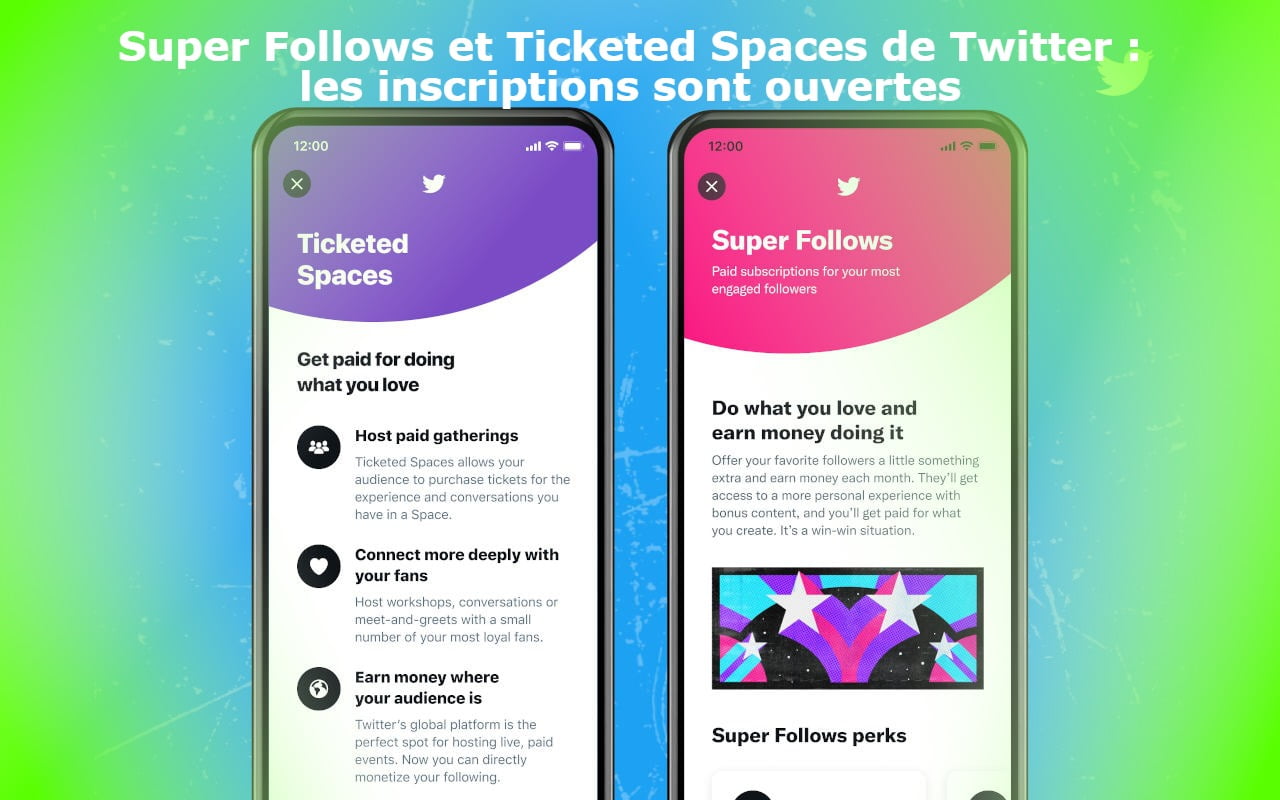 Super Follows et Ticketed Spaces de Twitter : les inscriptions sont ouvertes