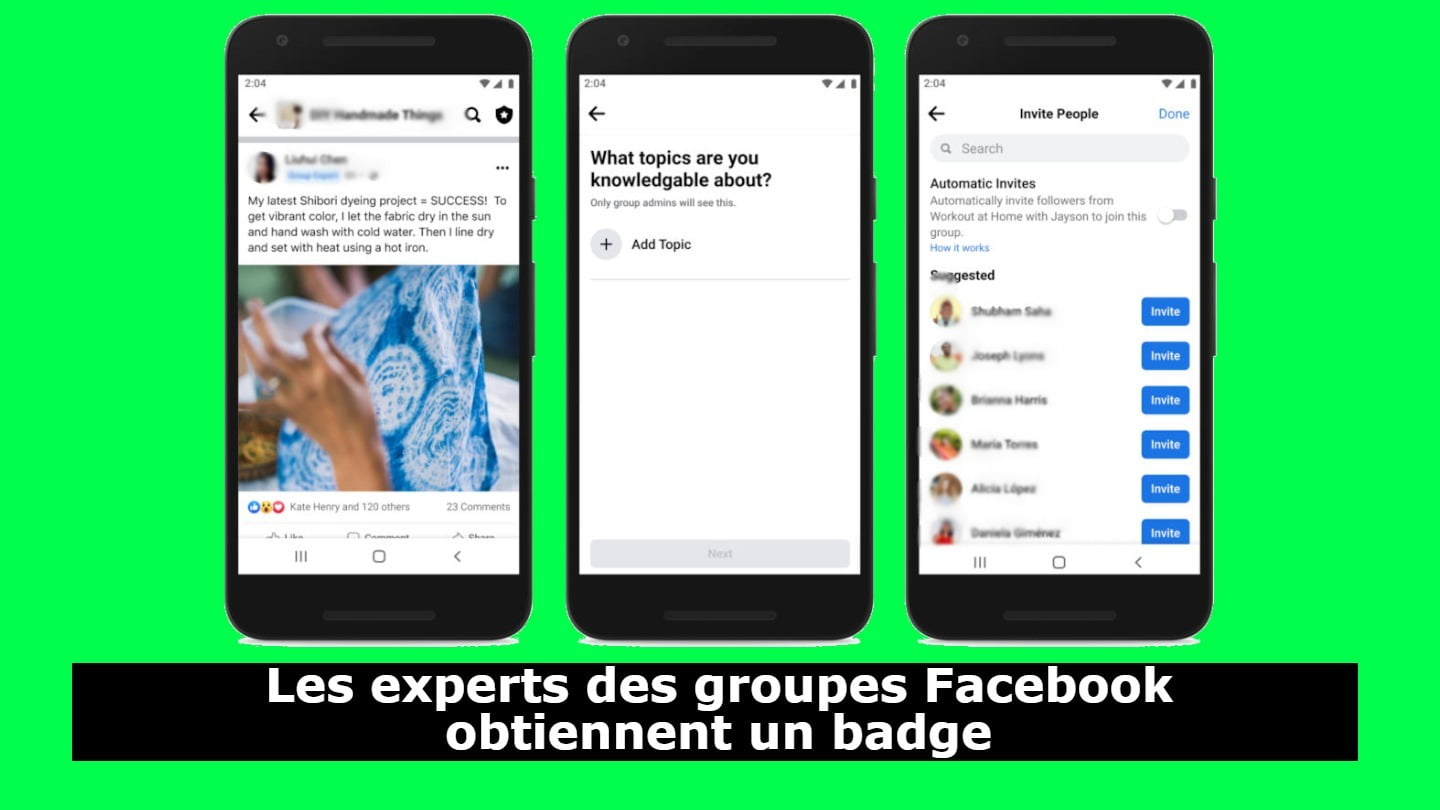 Les experts des groupes Facebook obtiennent un badge