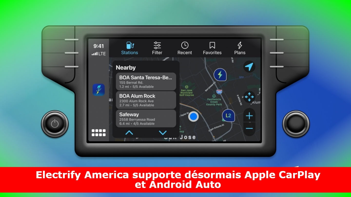 Electrify America supporte désormais Apple CarPlay et Android Auto