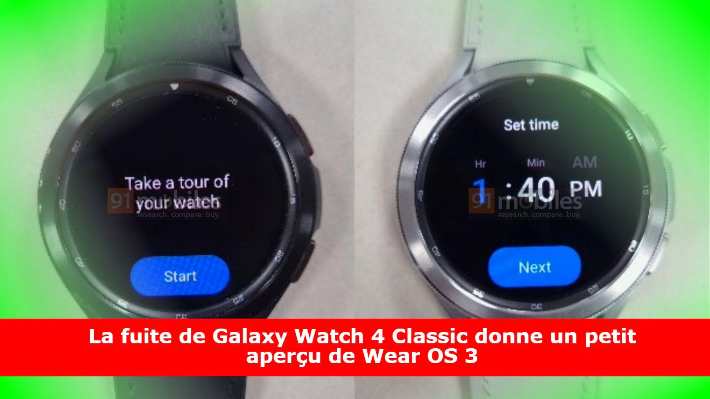 La fuite de Galaxy Watch 4 Classic donne un petit aperçu de Wear OS 3
