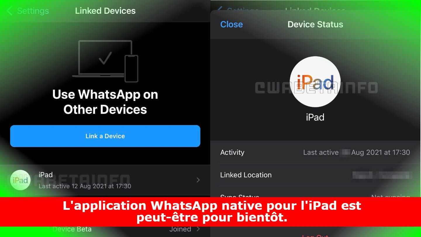 L'application WhatsApp native pour l'iPad est peut-être pour bientôt.
