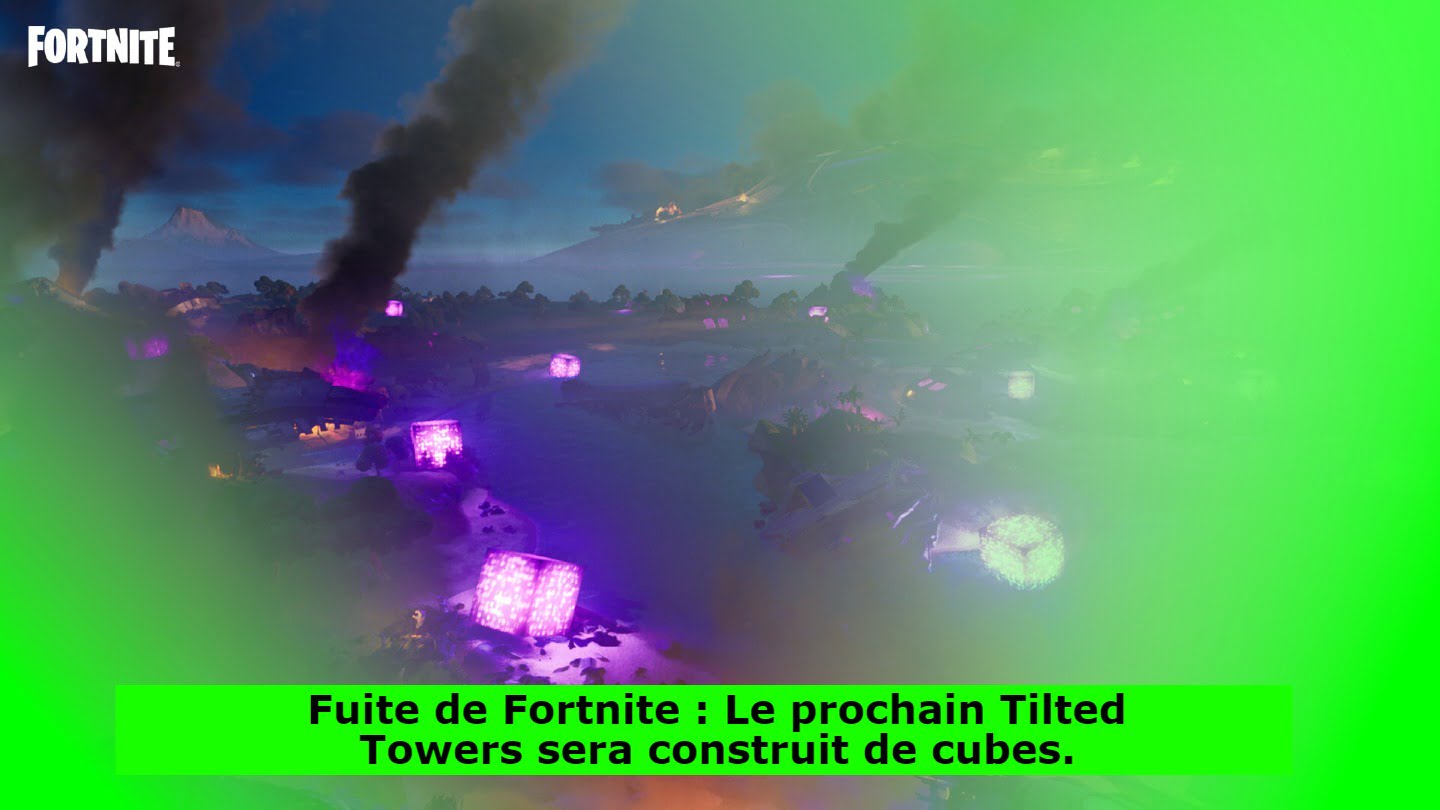 Fuite de Fortnite : Le prochain Tilted Towers sera construit de cubes.