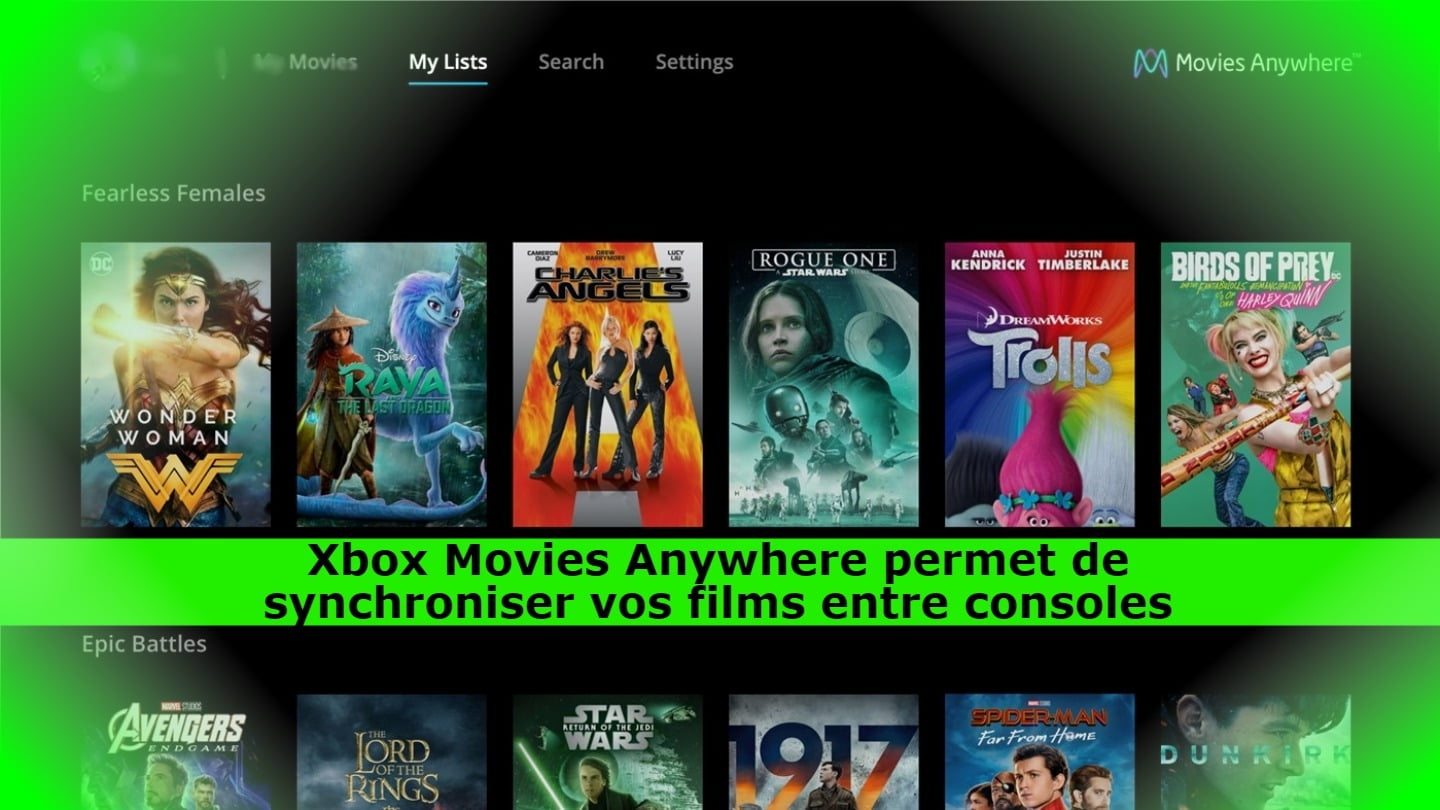 Xbox Movies Anywhere permet de synchroniser vos films entre consoles