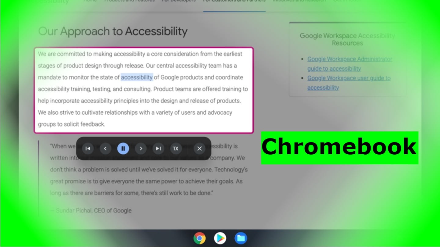 Mise à jour du Chromebook Select-to-speak, ajoute des voix humaines