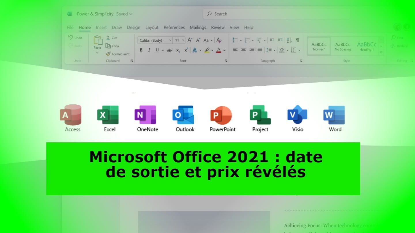 Microsoft Office 2021 : date de sortie et prix révélés