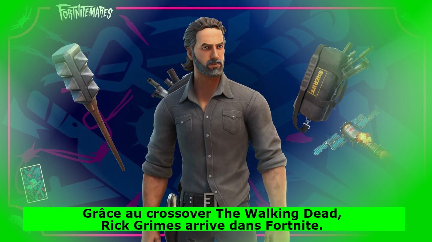 Grâce au crossover The Walking Dead, Rick Grimes arrive dans Fortnite.
