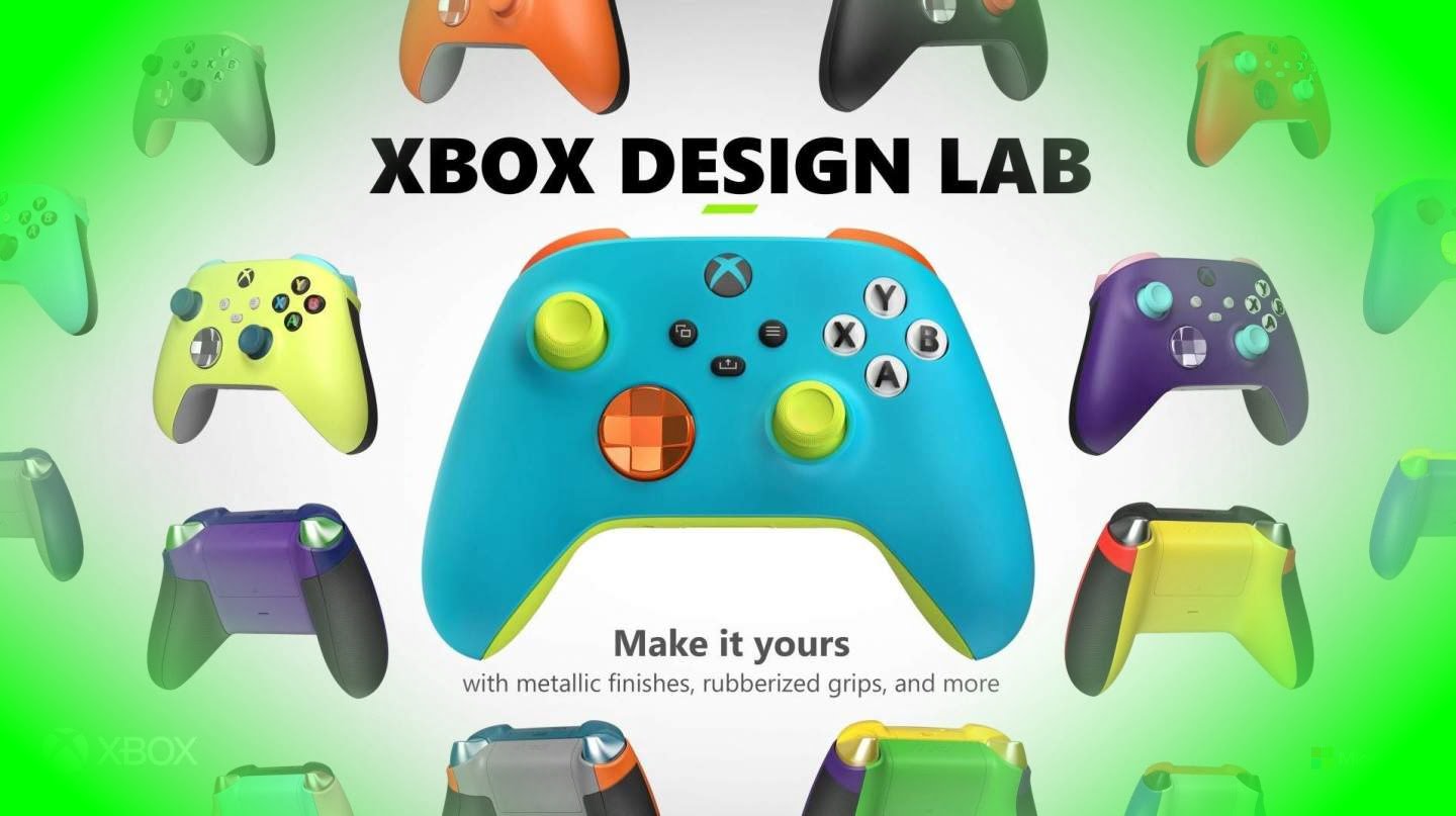 Manette Xbox Lab Xbox Design Lab : des choix de manettes explosifs rendant le choix