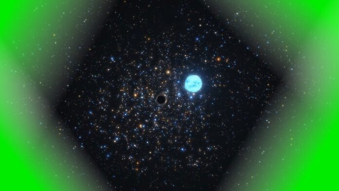 Le VLT de l'ESO révèle un trou noir à l'intérieur d'un amas d'étoiles lointain.