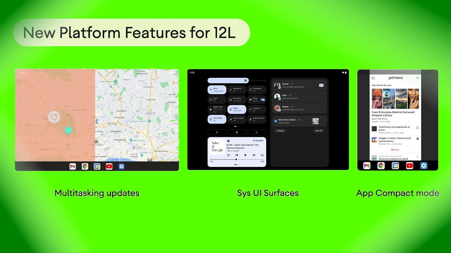 Android 12L laissera peu de chance aux Dévs de bouder les tablettes.