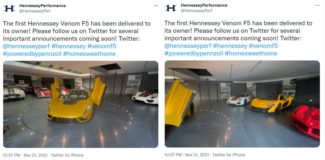 La première livraison de la supercar Venom F5 a été effectuée par Hennessey- Twitter.