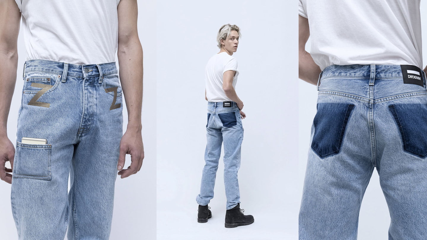 Le jeans Samsung Galaxy Z Flip Pocket Denim suggère le téléphone rétro.