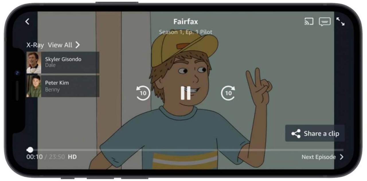 Prime Video propose une fonction de partage de clips, uniquement sur iOS